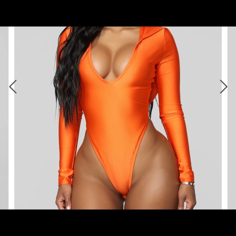 Orange bodysuit